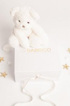 Babbico White Gift Boxed Bo The Christmas Bear White Soft Toy