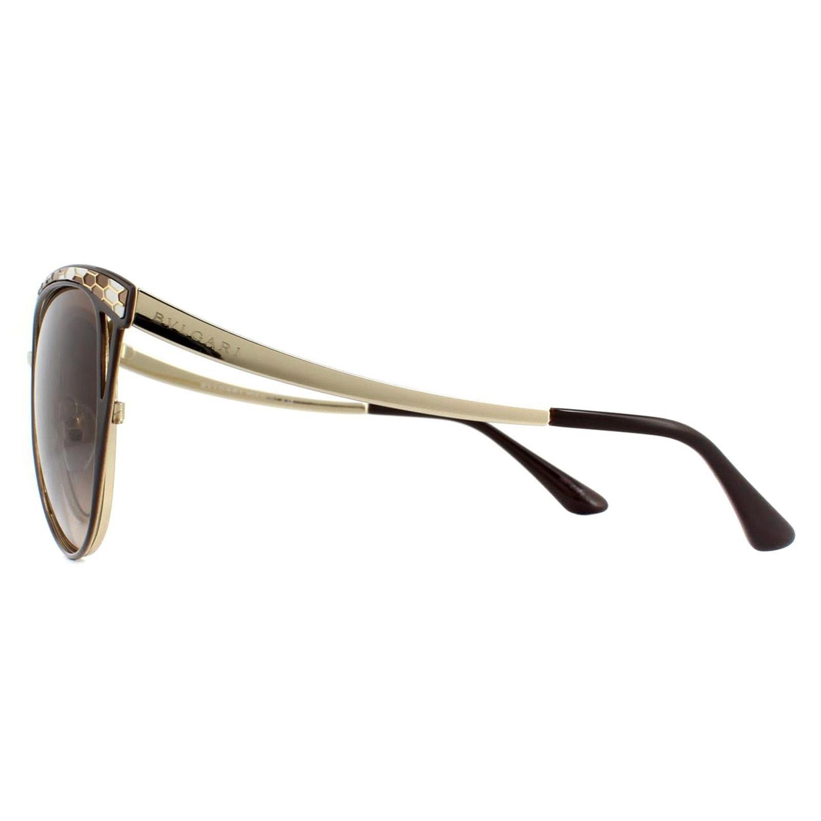 Sunglasses | Cat Eye Brown & Pale Gold Brown Gradient Sunglasses | Bvlgari