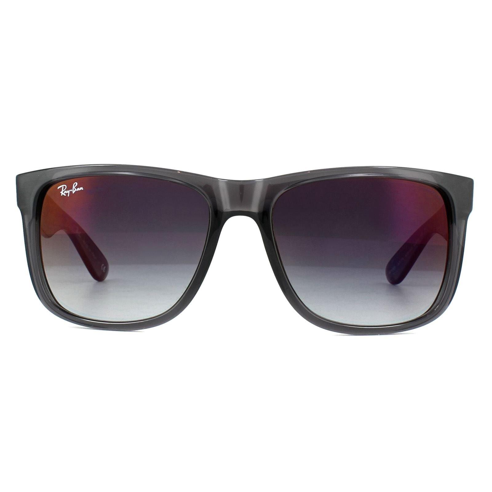 Sunglasses | Rectangle Transparent Grey Grey Gradient Mirror Red ...