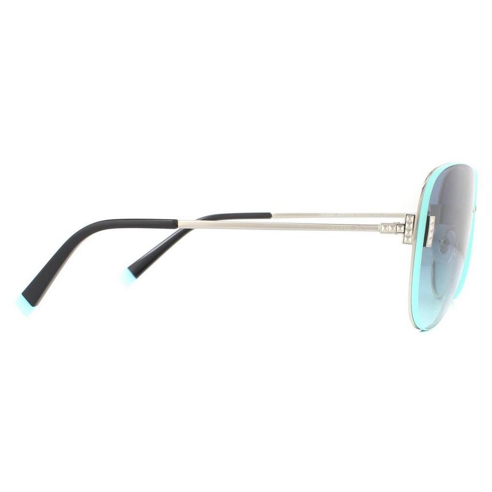 Sunglasses | Aviator Silver Blue Gradient Sunglasses | Tiffany
