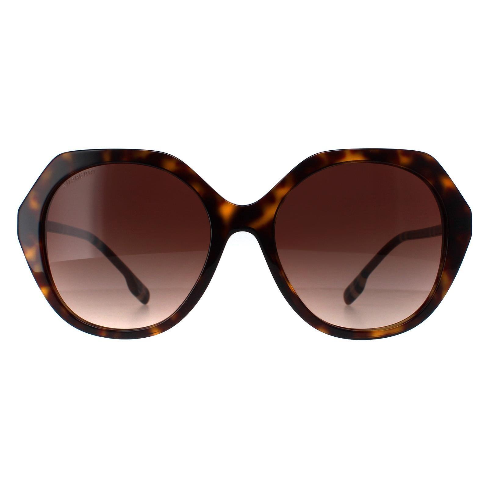 Sunglasses | Round Dark Havana Brown Gradient BE4375 | Burberry