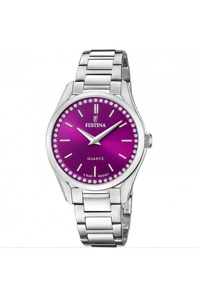 Festina Pink Mademoiselle Stainless Steel Classic Analogue Quartz Watch - F20583/2