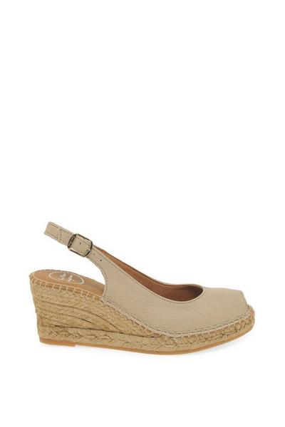 Toni Pons Beige 'Croacia' Wedge Heel Espadrille Sandals