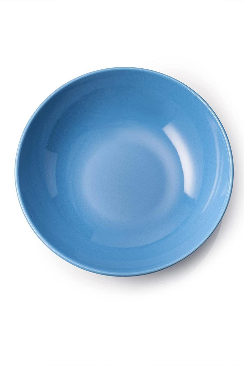 Plates | United Colors Set of 18 Stoneware Dinnerware Plates Blue ...