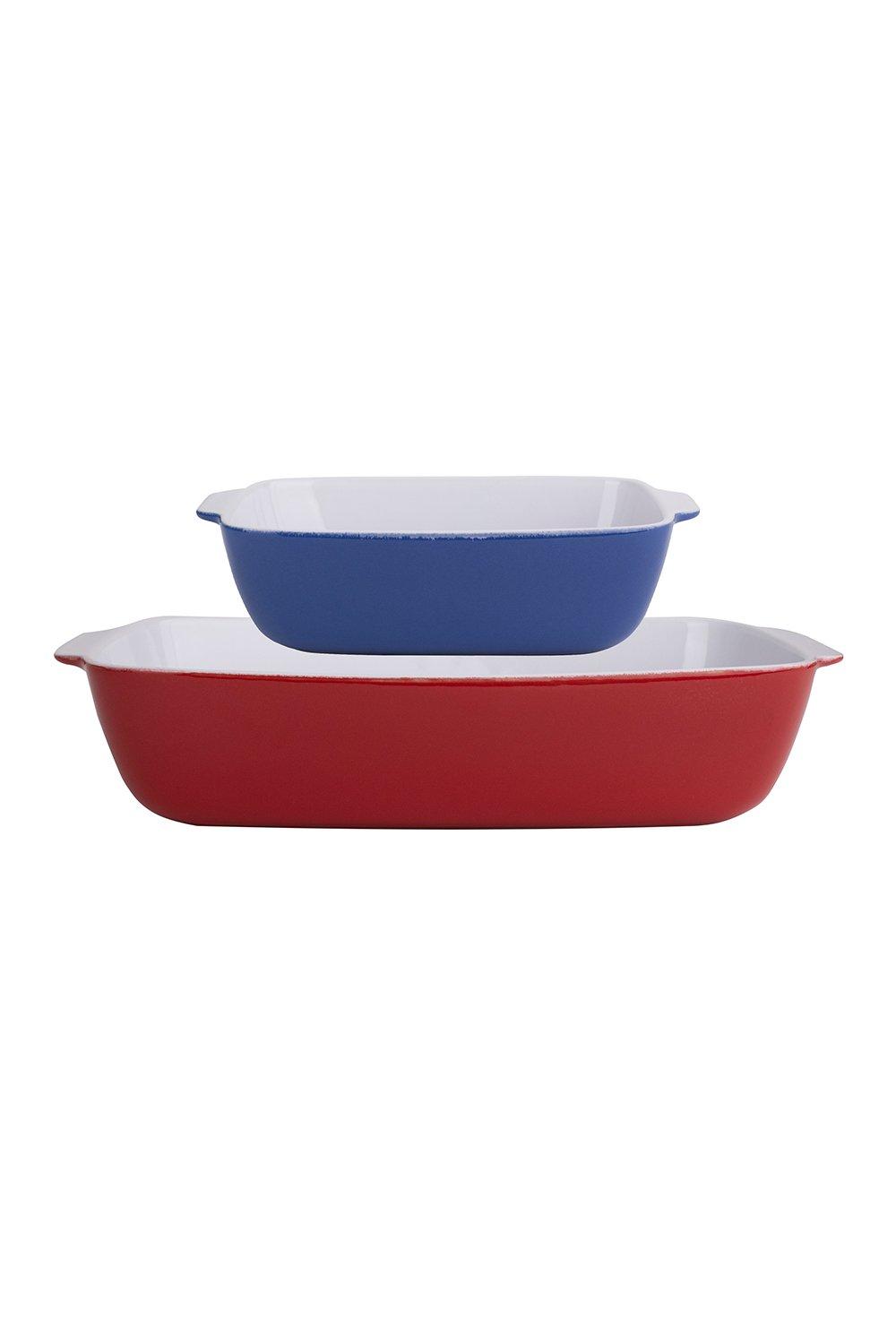 Oven Trays & Dishes | United Colors Set of 2 Earthenware Roaster 32cm ...