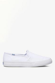 Keds White 'Double Decker' Canvas Cushioned Footbed Shoes