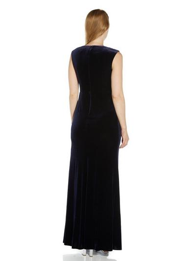Adrianna Papell Midnight Beaded Velvet Mermaid Gown