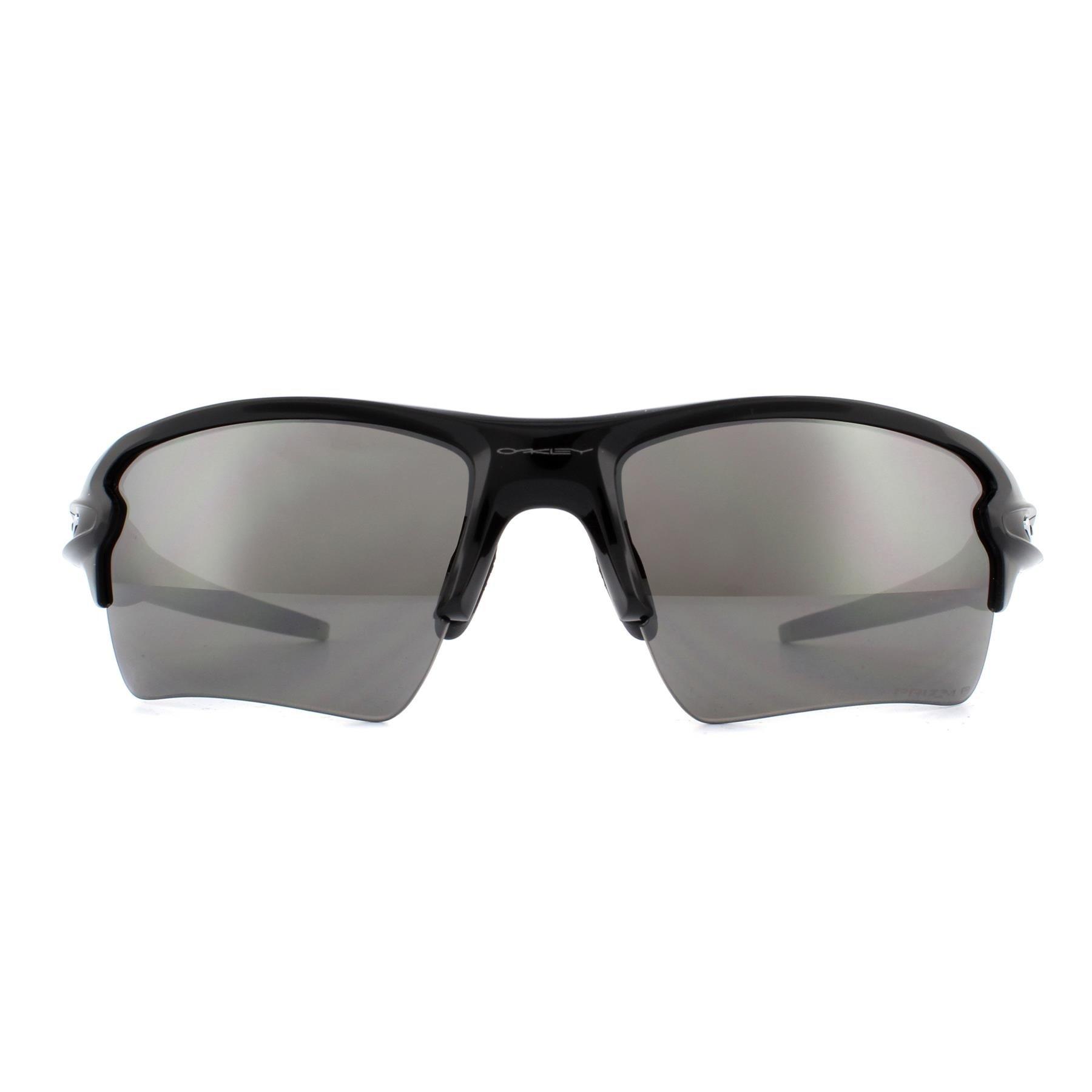 Sunglasses | Wrap Polished Black Prizm Black Polarized Flak 2.0 XL ...