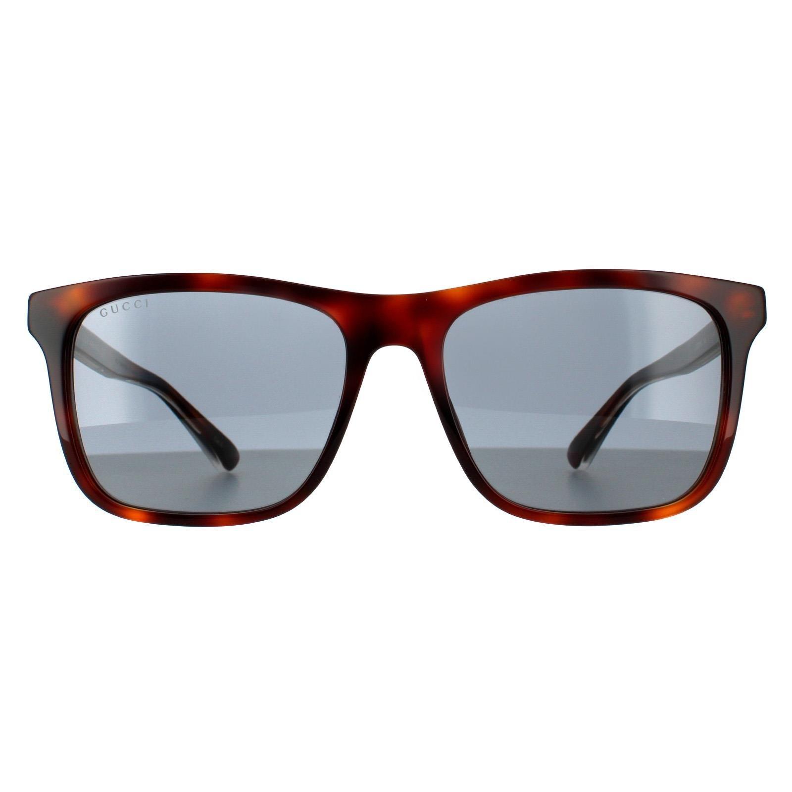 Sunglasses | Rectangle Havana Blue Sunglasses | Gucci