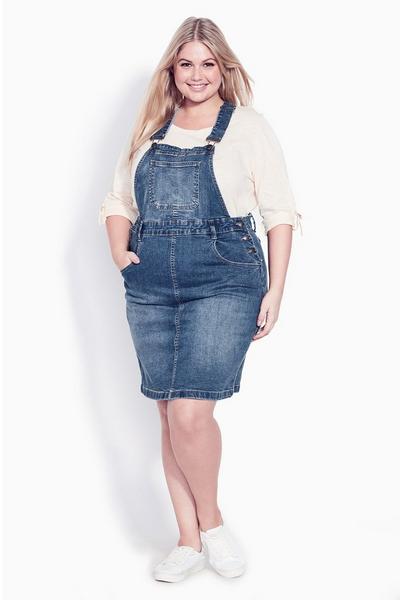 Evans Blue Pinny Dungaree