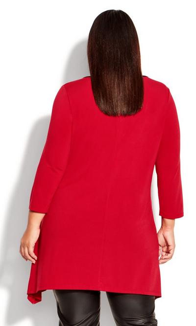 Avenue Red Vana Tunic Top
