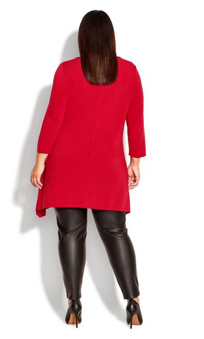 Avenue Red Vana Tunic Top