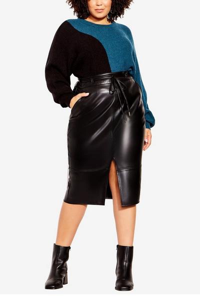 City Chic Black Celine Skirt