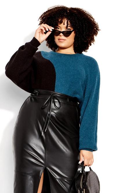 City Chic Black Celine Skirt