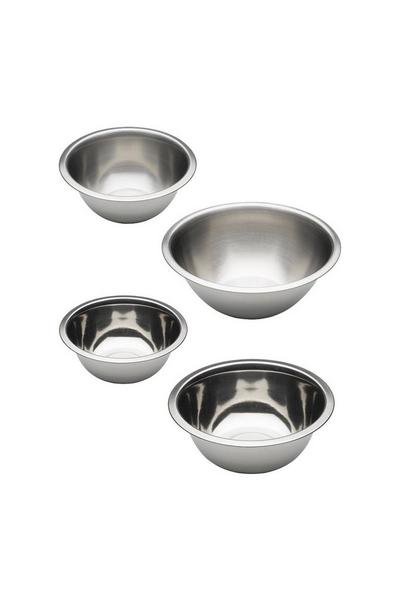 Chef Aid Silver Set of 4 Stainless Steel Mixing Bowls Set