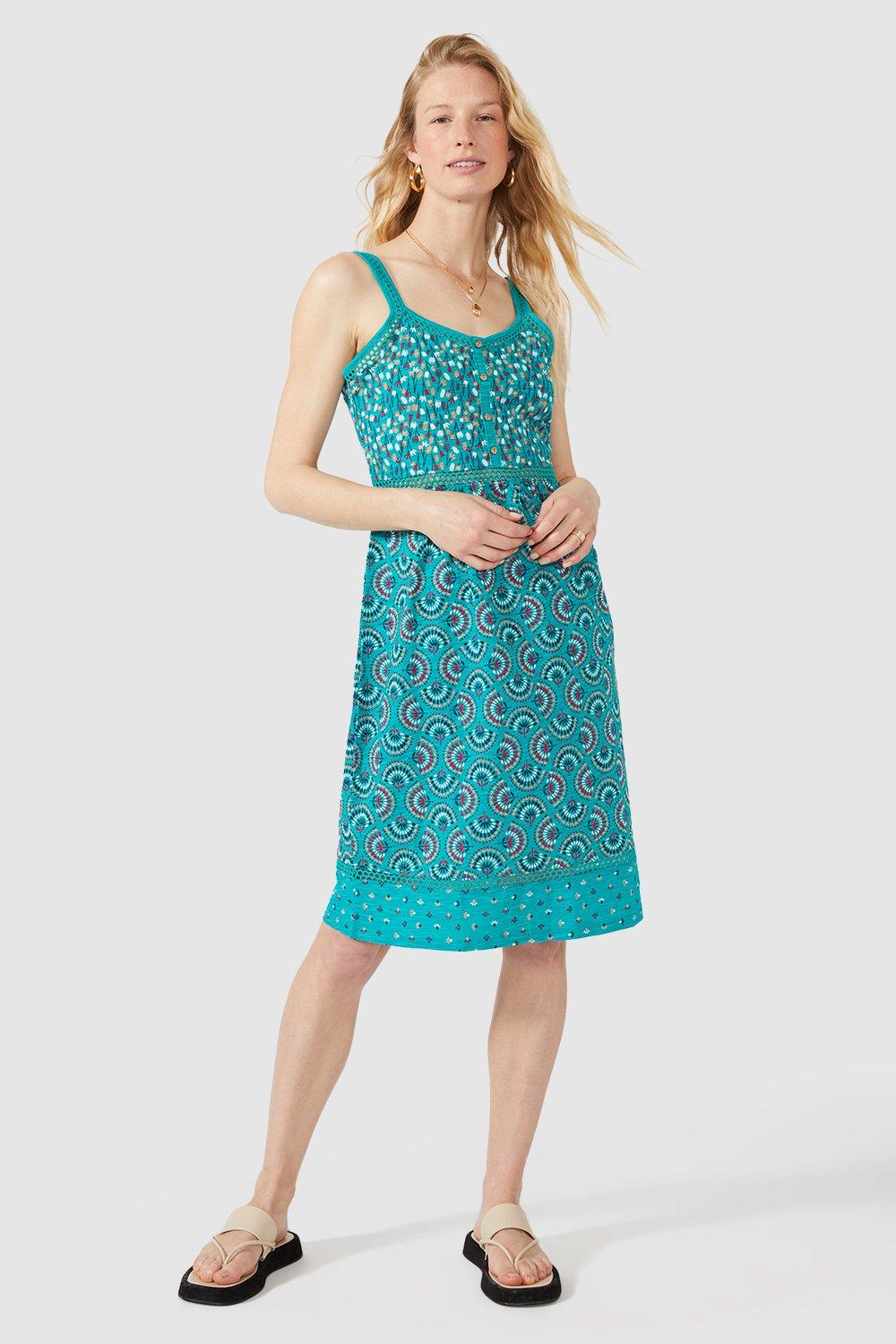 pretty little thing blue abstract dress