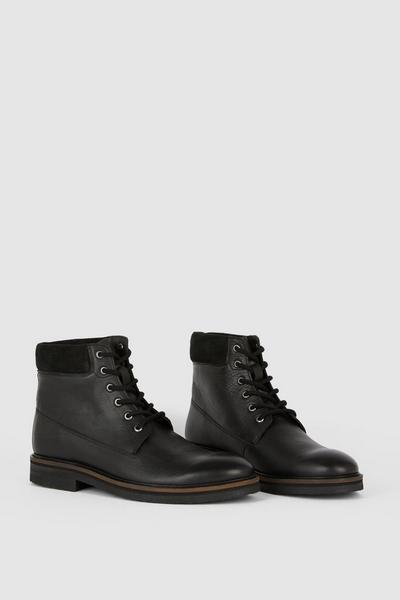 Mantaray black Rydal Leather Padded Collar Boot