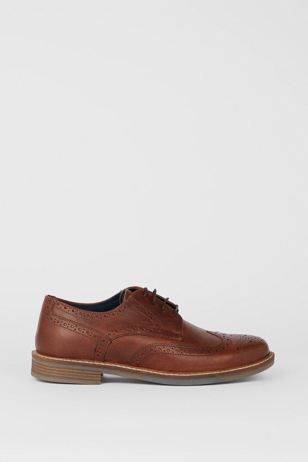 Mantaray Barton Leather Heritage Wide Fit Brogue | Debenhams