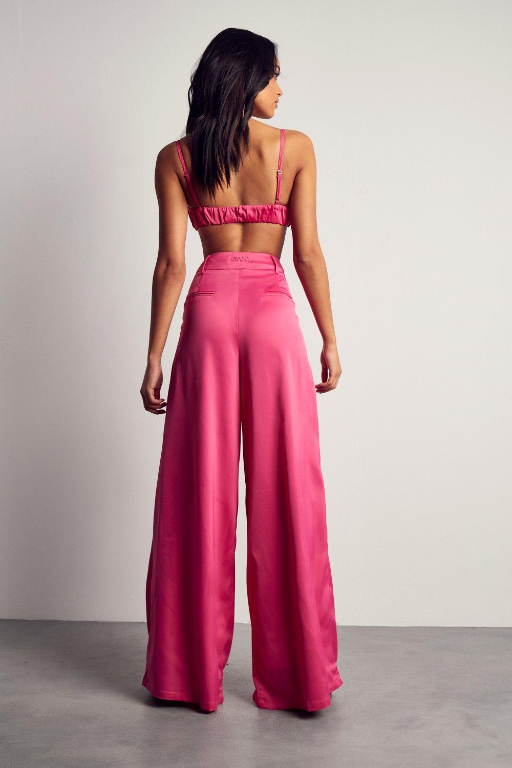 Premium Satin Extreme Wide Leg Trouser