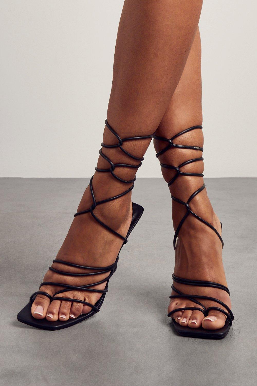 Boohoo lace best sale up heels