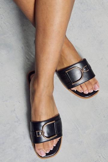 Metal Detail Sandals black