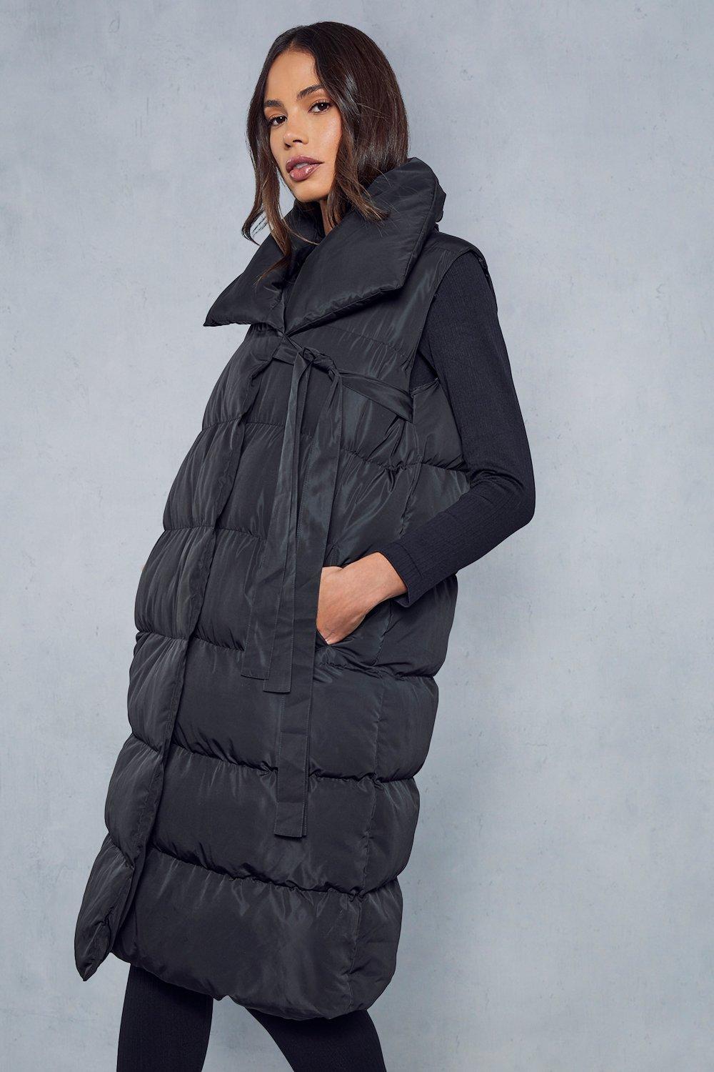 Misspap Oversized Collared Maxi Puffer Gilet