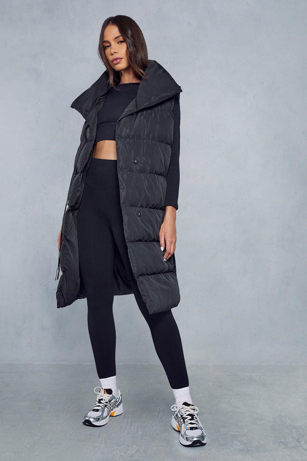 Misspap Oversized Collared Maxi Puffer Gilet