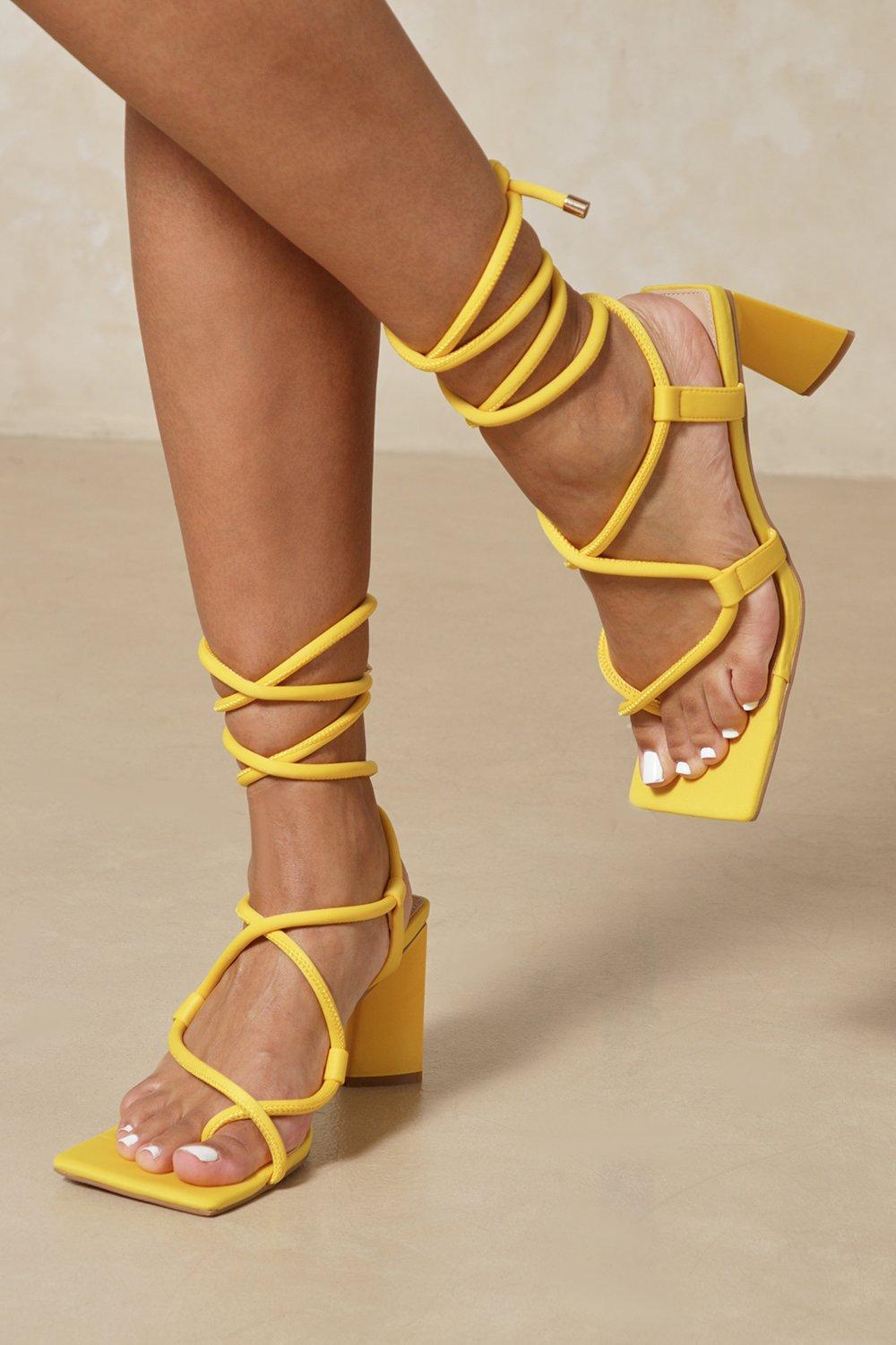 Yellow on sale mid heels