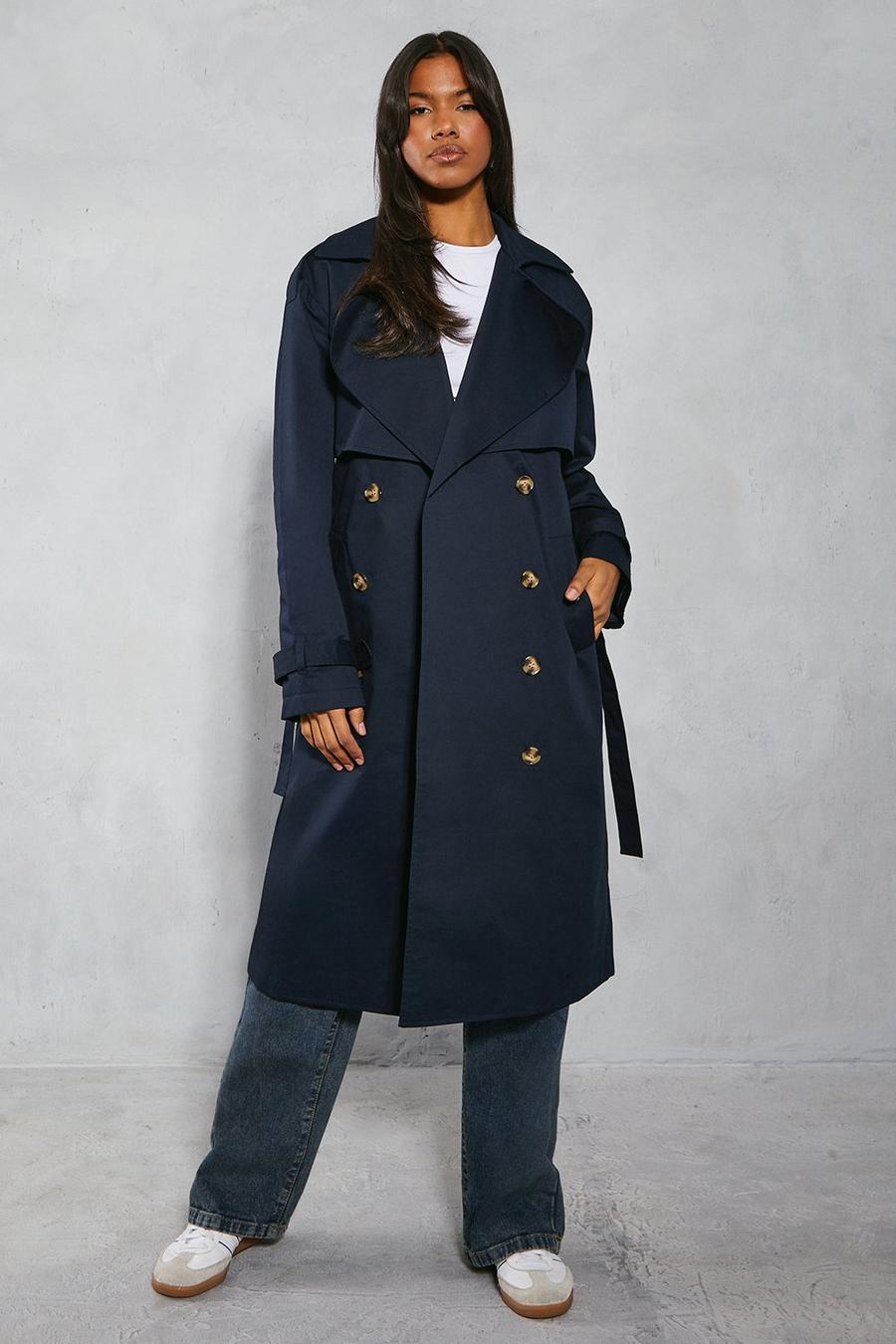 Steel Oversized Belted Trench Coat image number 1