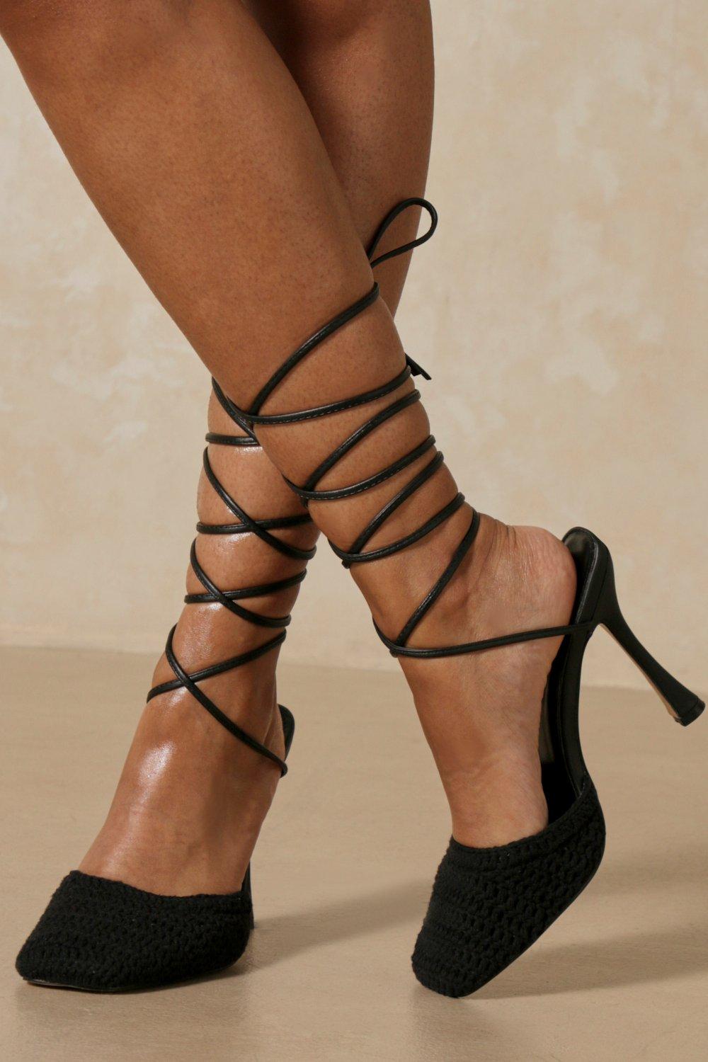 misspap lace up heels