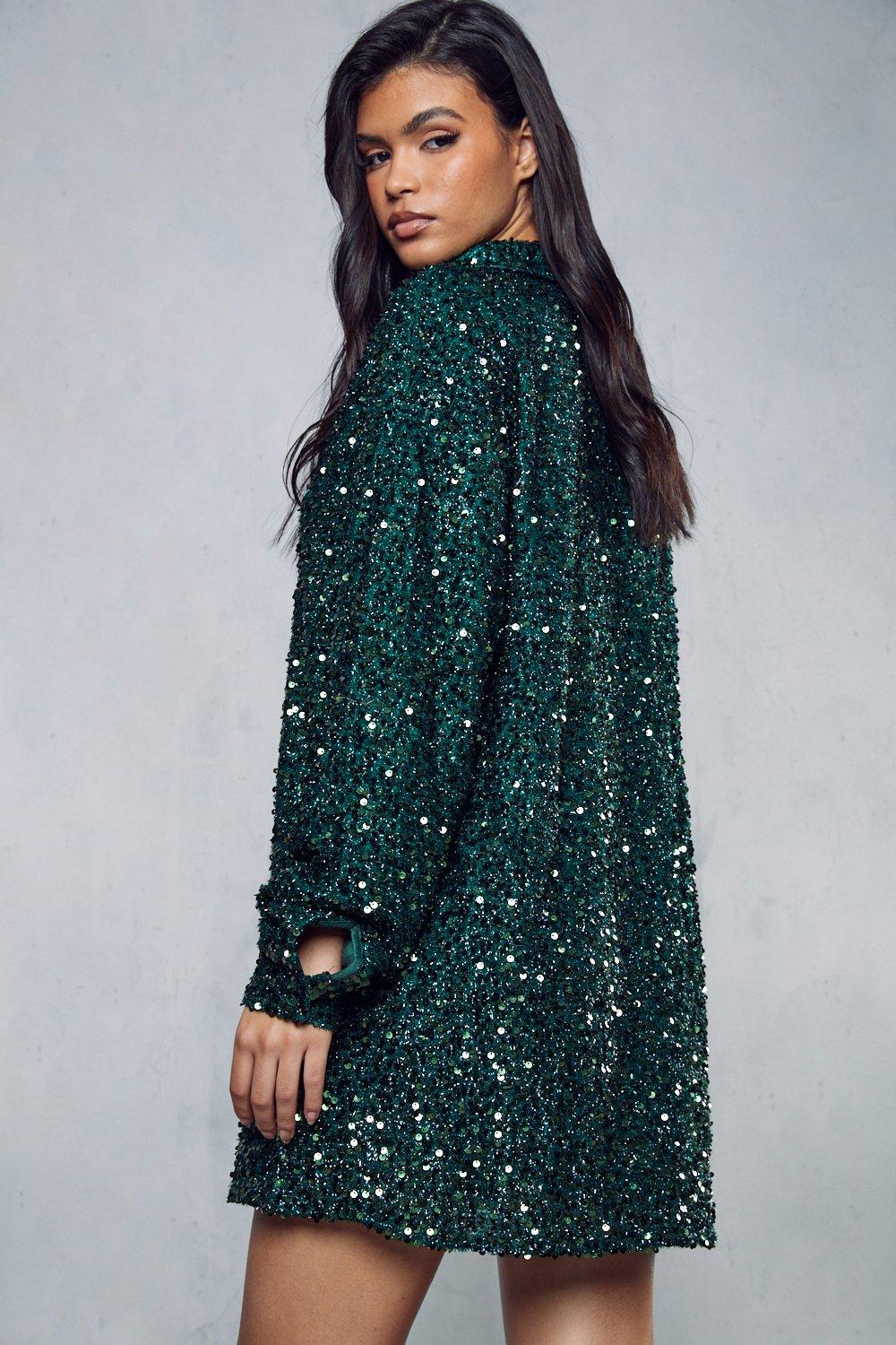 Sequin best sale cardigan dress