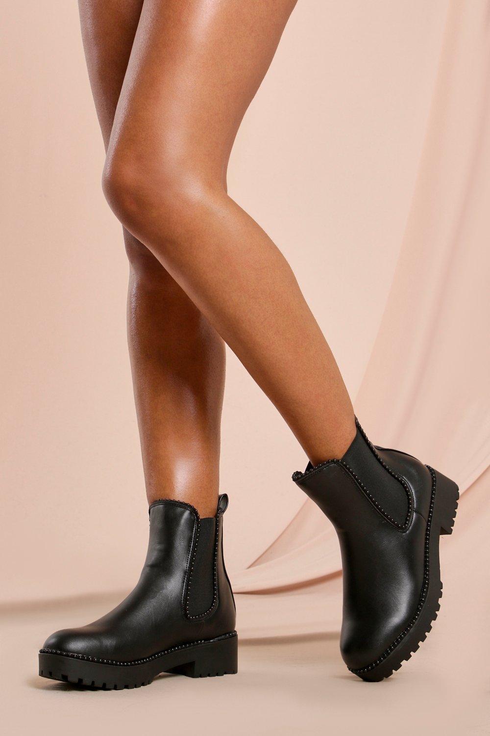 Stud detail chelsea on sale boots