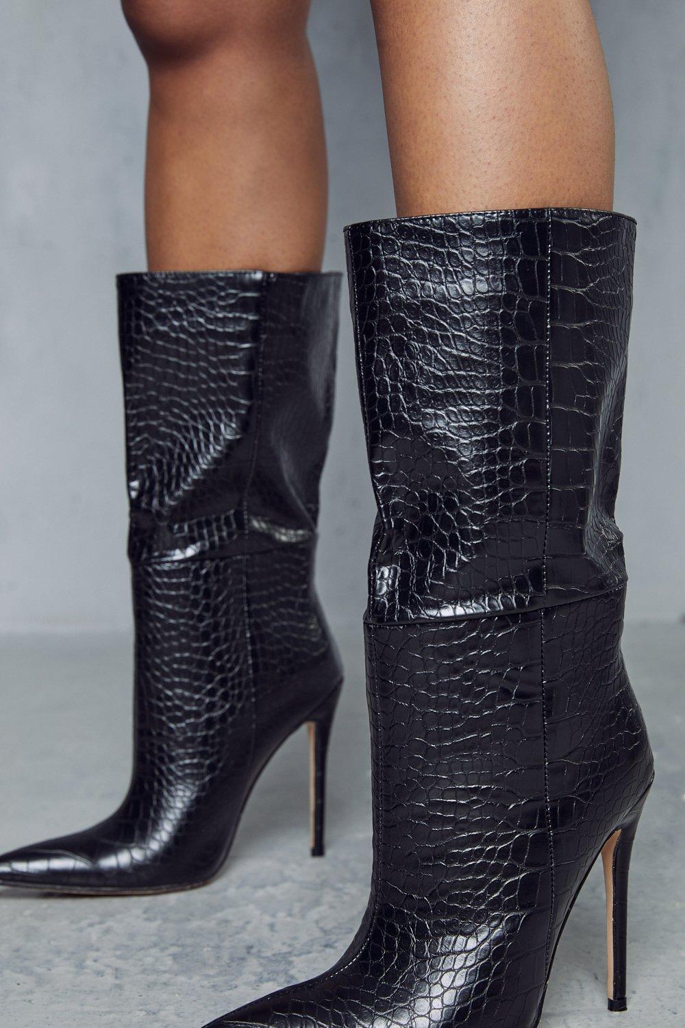 Snakeskin sales boots boohoo