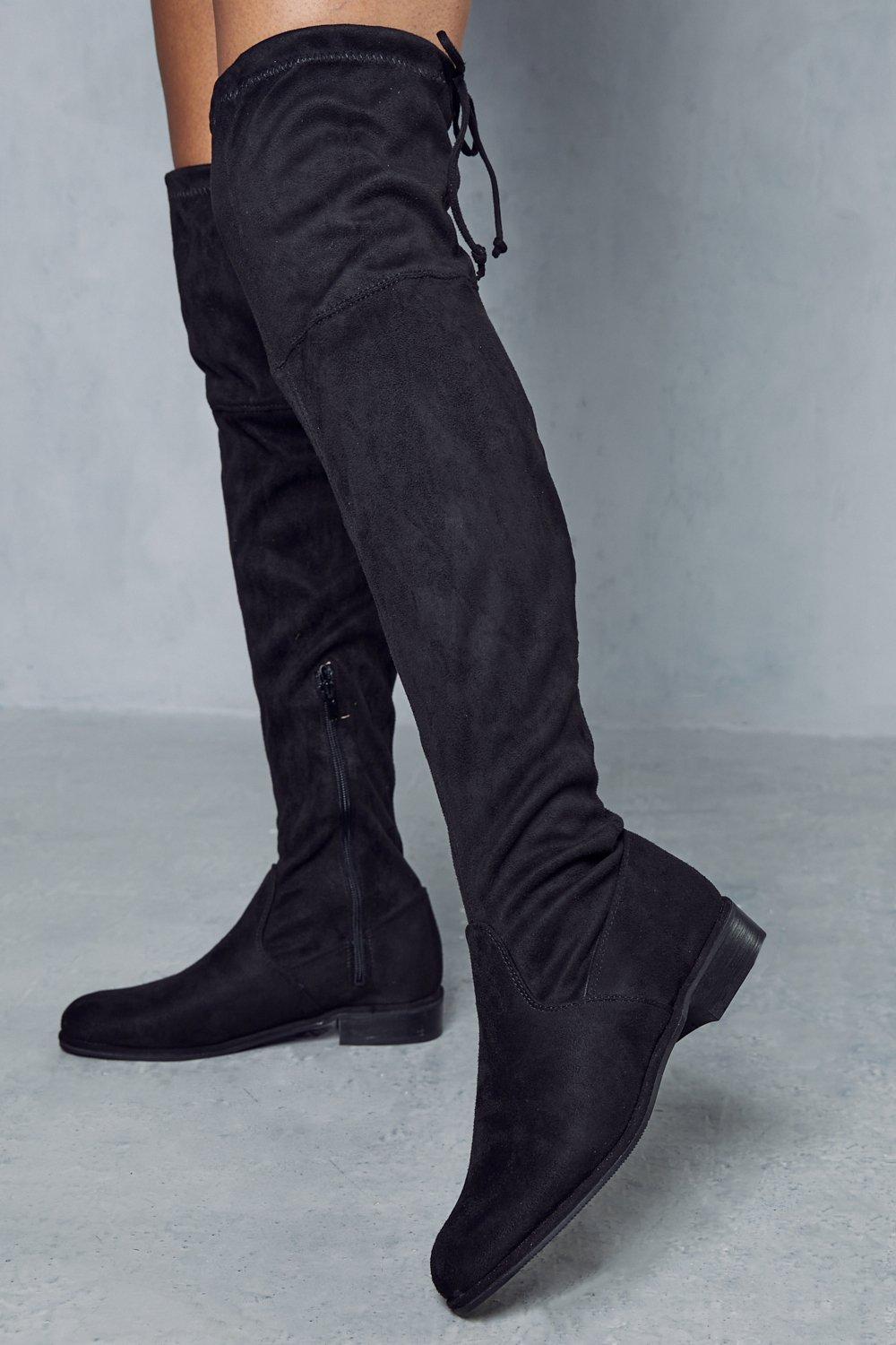 Over the knee on sale boots with no heel