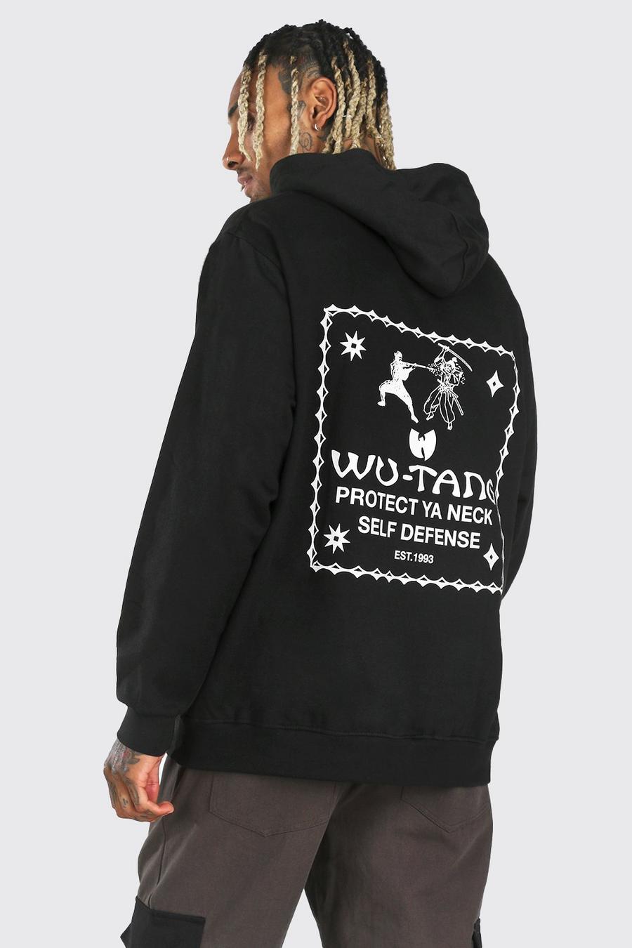 Black "Wu-Tang" Oversize hoodie med tryck image number 1