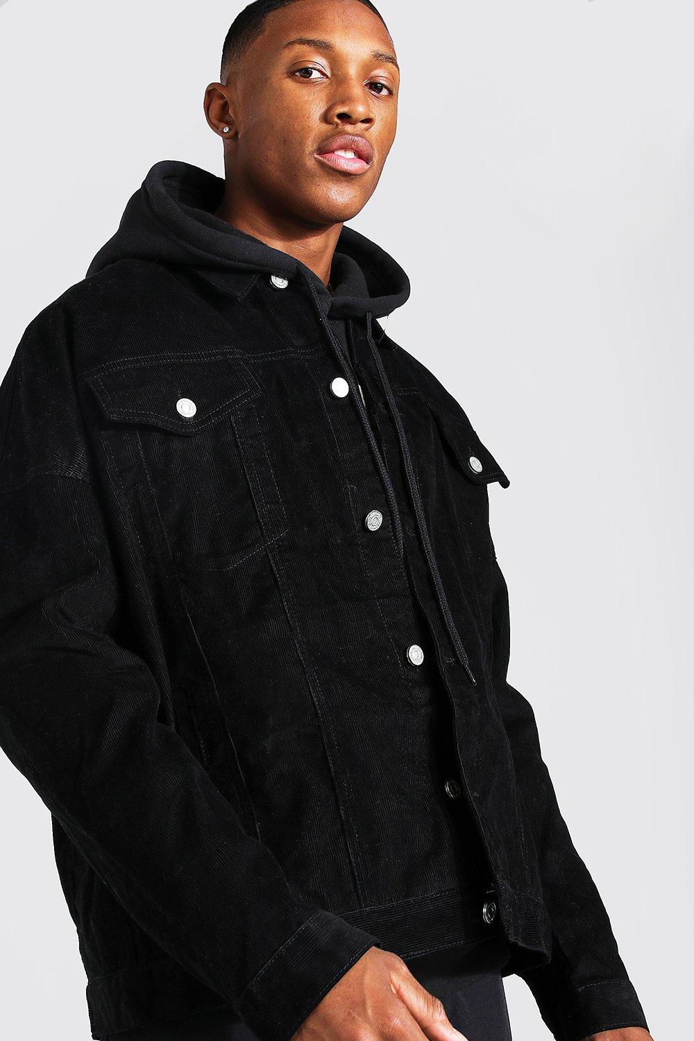 Corduroy jacket hot sale mens black