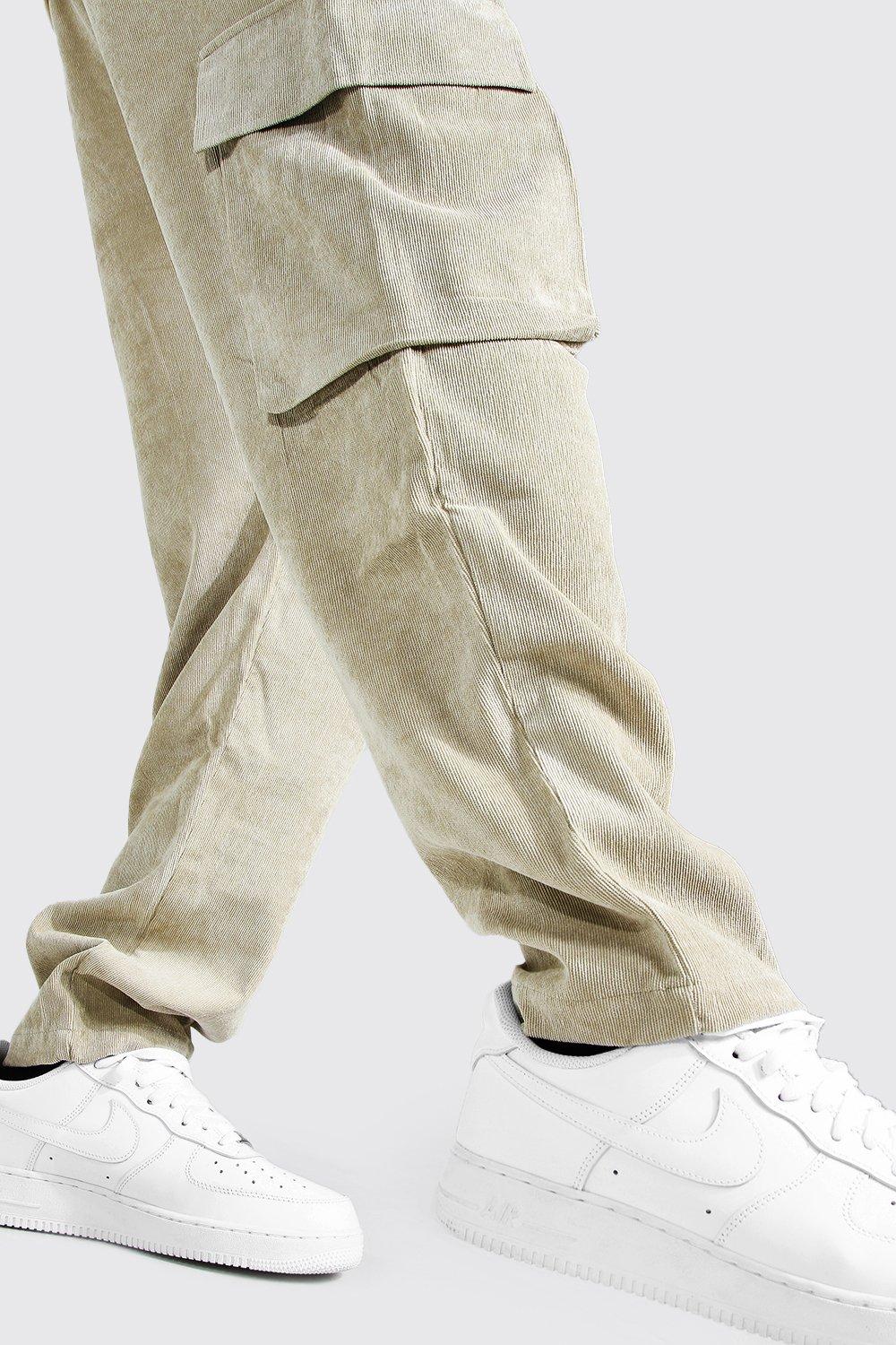 Corduroy Straight Leg Cargo Pants