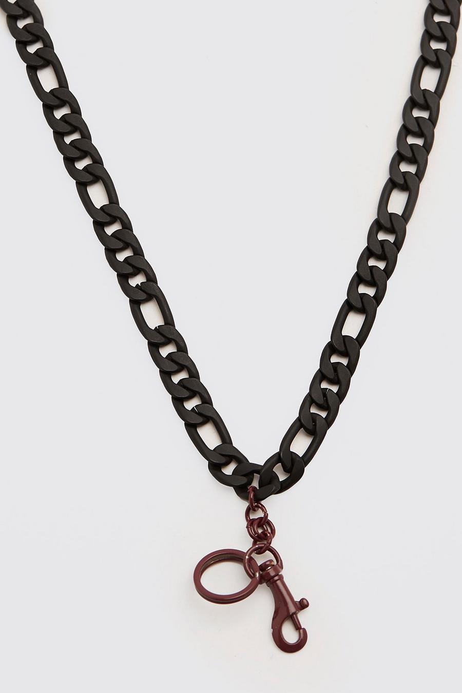 Black schwarz Chunky Key Chain Necklace image number 1
