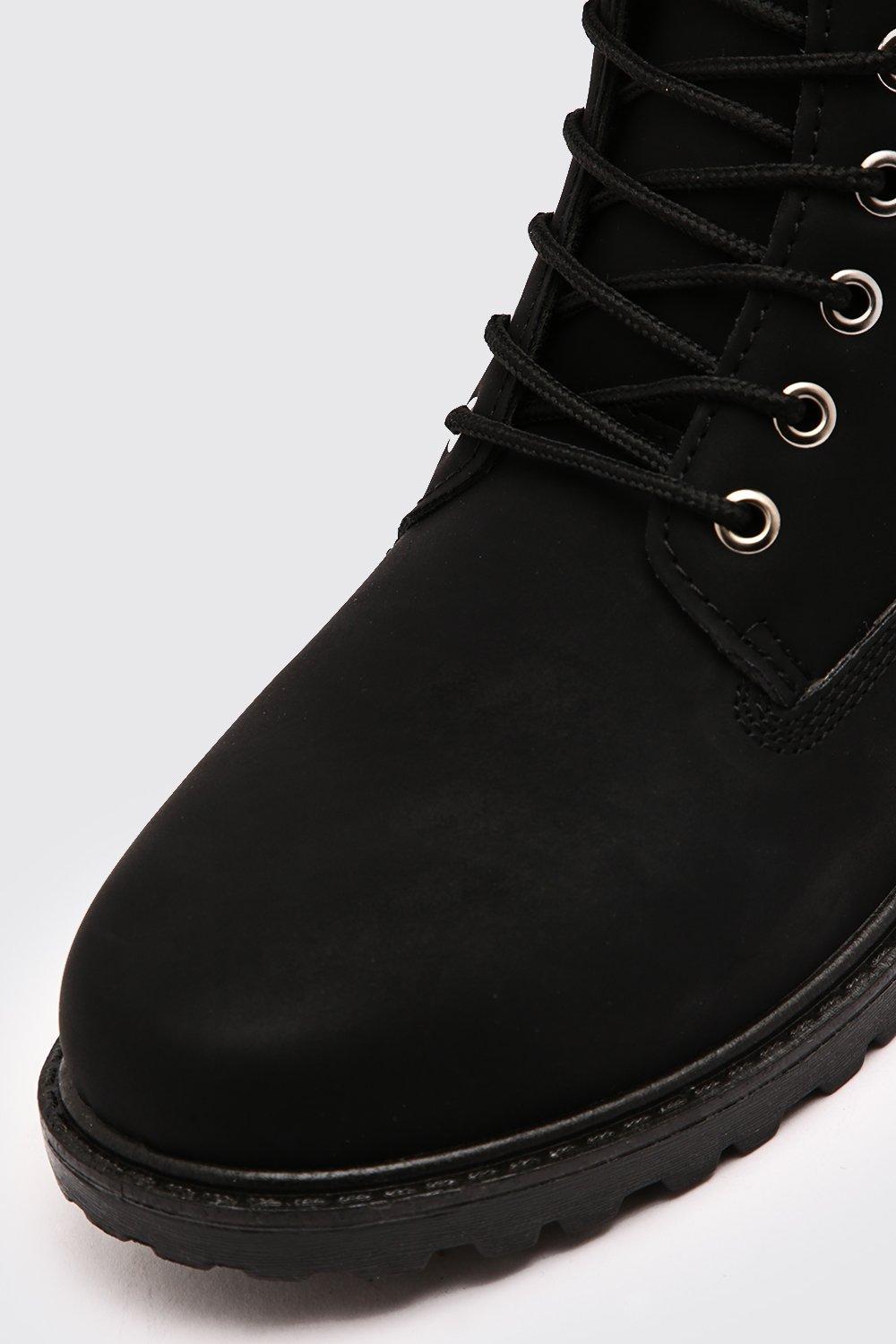 black worker boots
