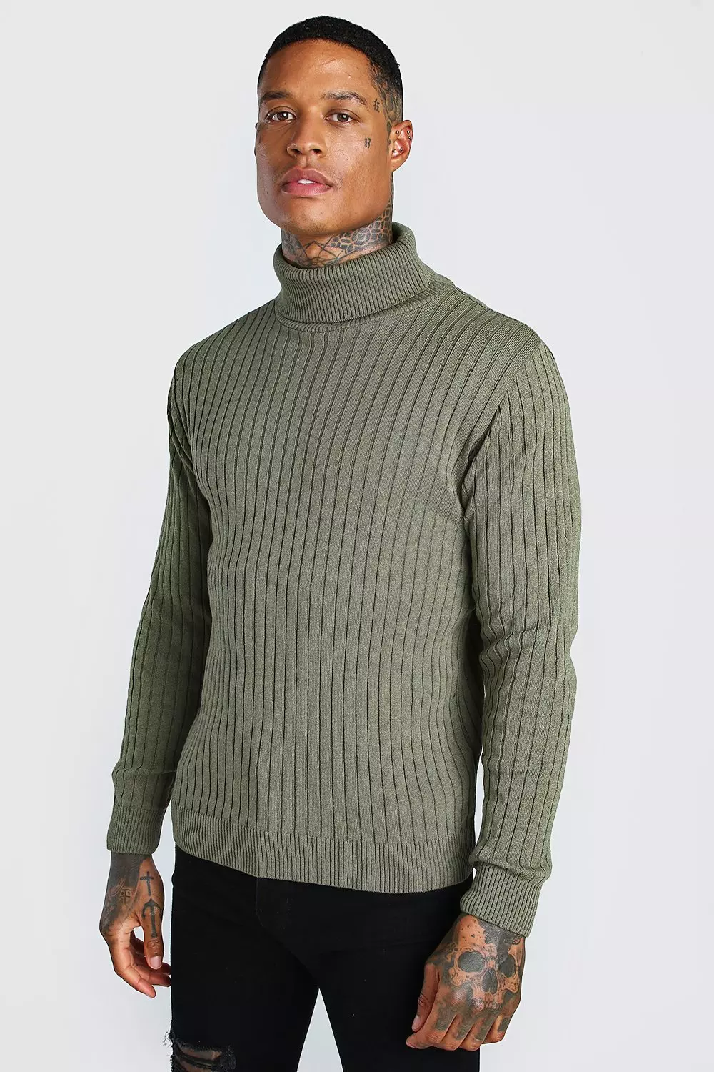 Green roll hotsell neck jumper mens