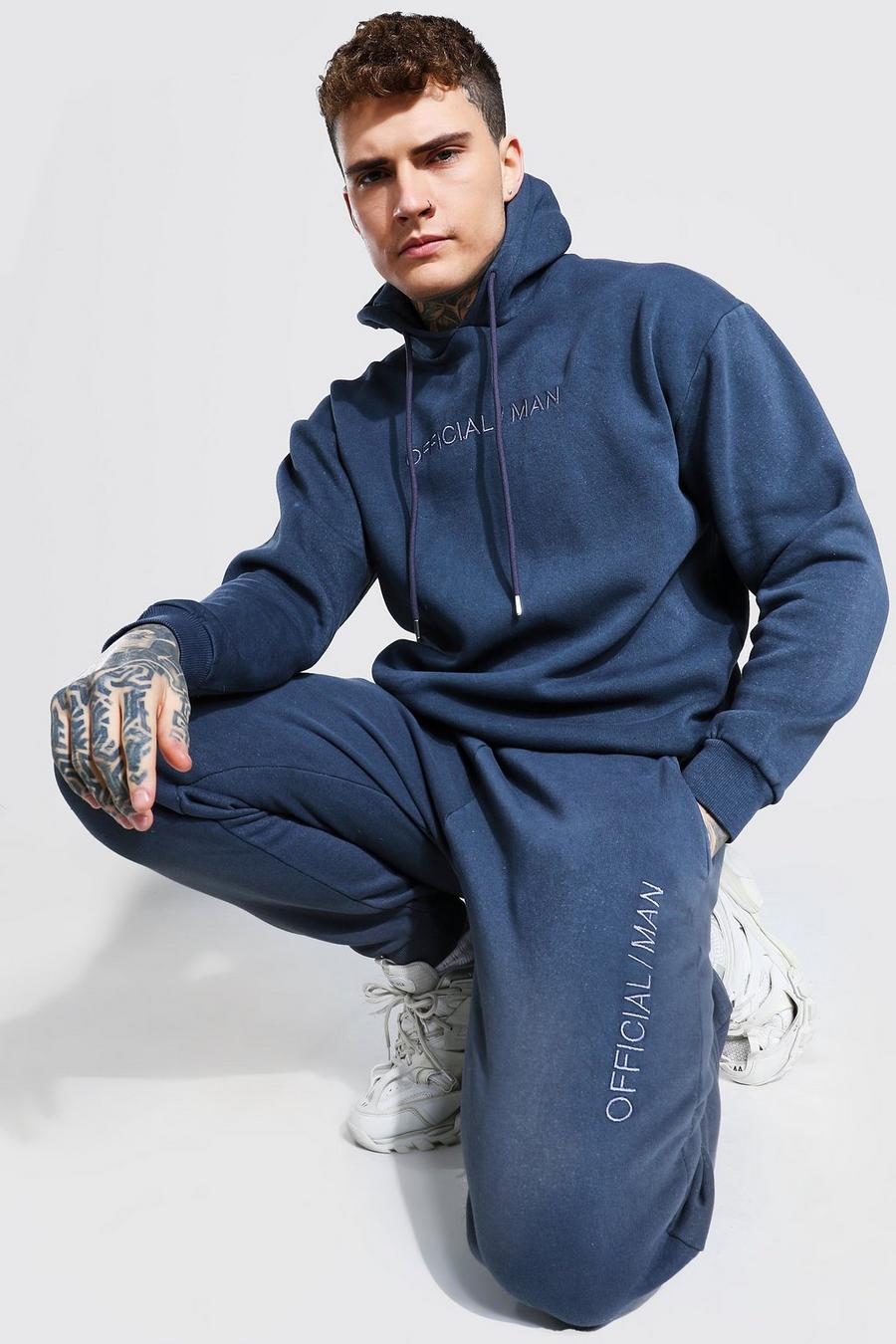 Dark grey Overdyed Official MAN Tracksuit image number 1