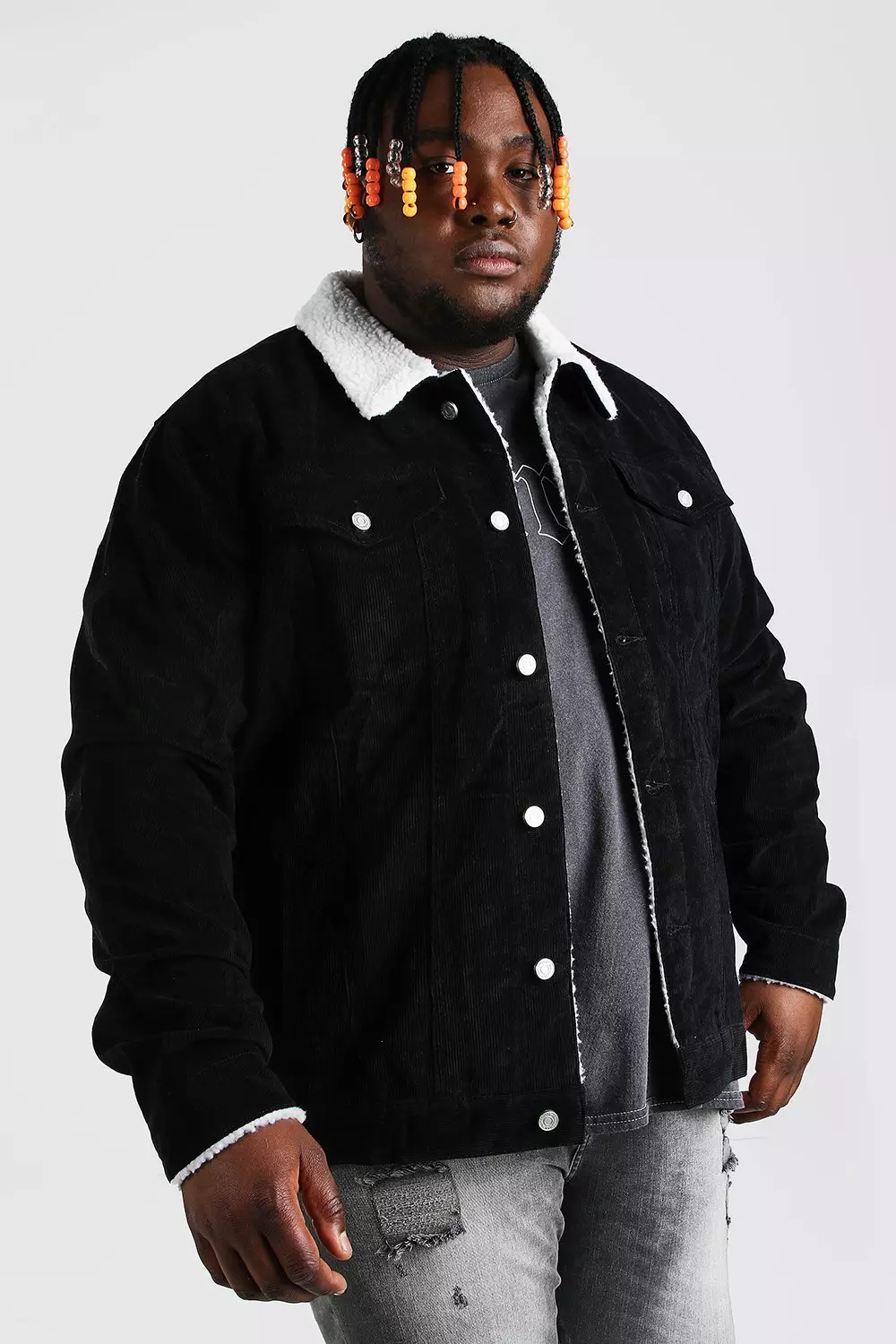 Plus size cord jacket store