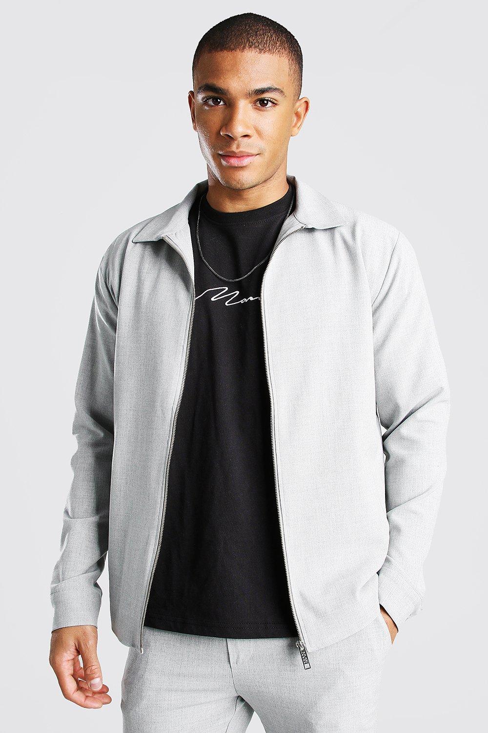plain grey jacket