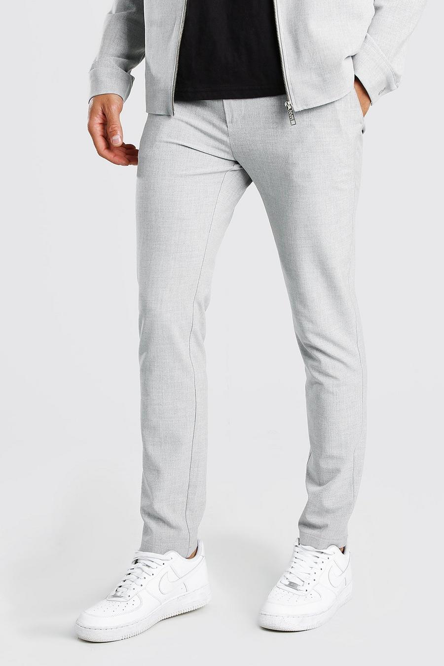 Light grey Skinny Plain Smart Two-Piece Pants image number 1