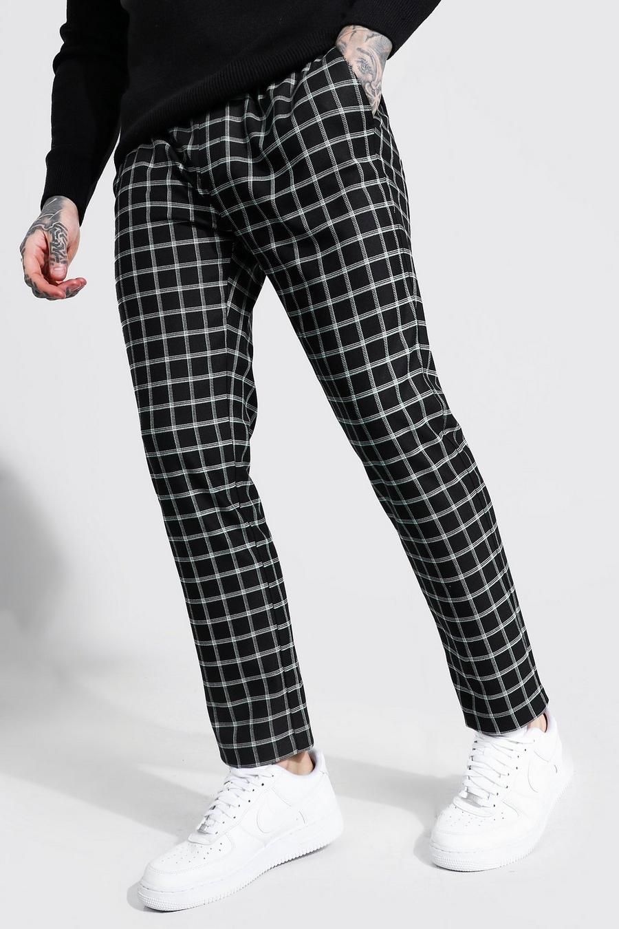 Skinny Check Smart Cropped Track Pant image number 1