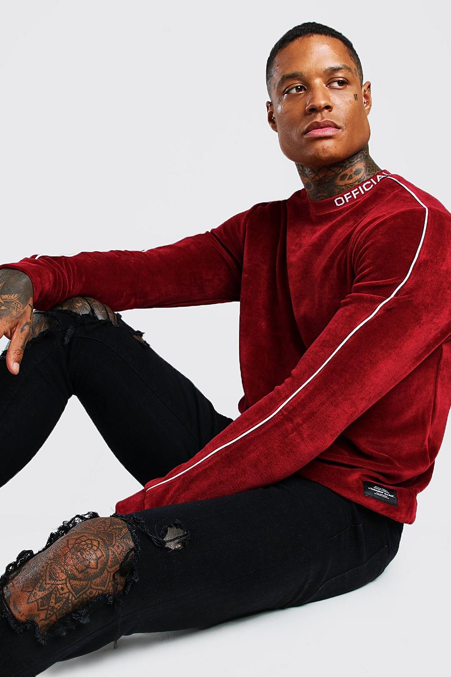 Velour Sweatshirt With MAN Official Neck image number 1