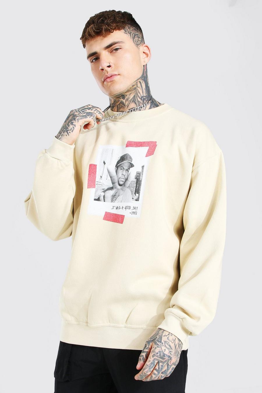 Sweatshirt coupe oversize Ice Cube officiel, Sable image number 1