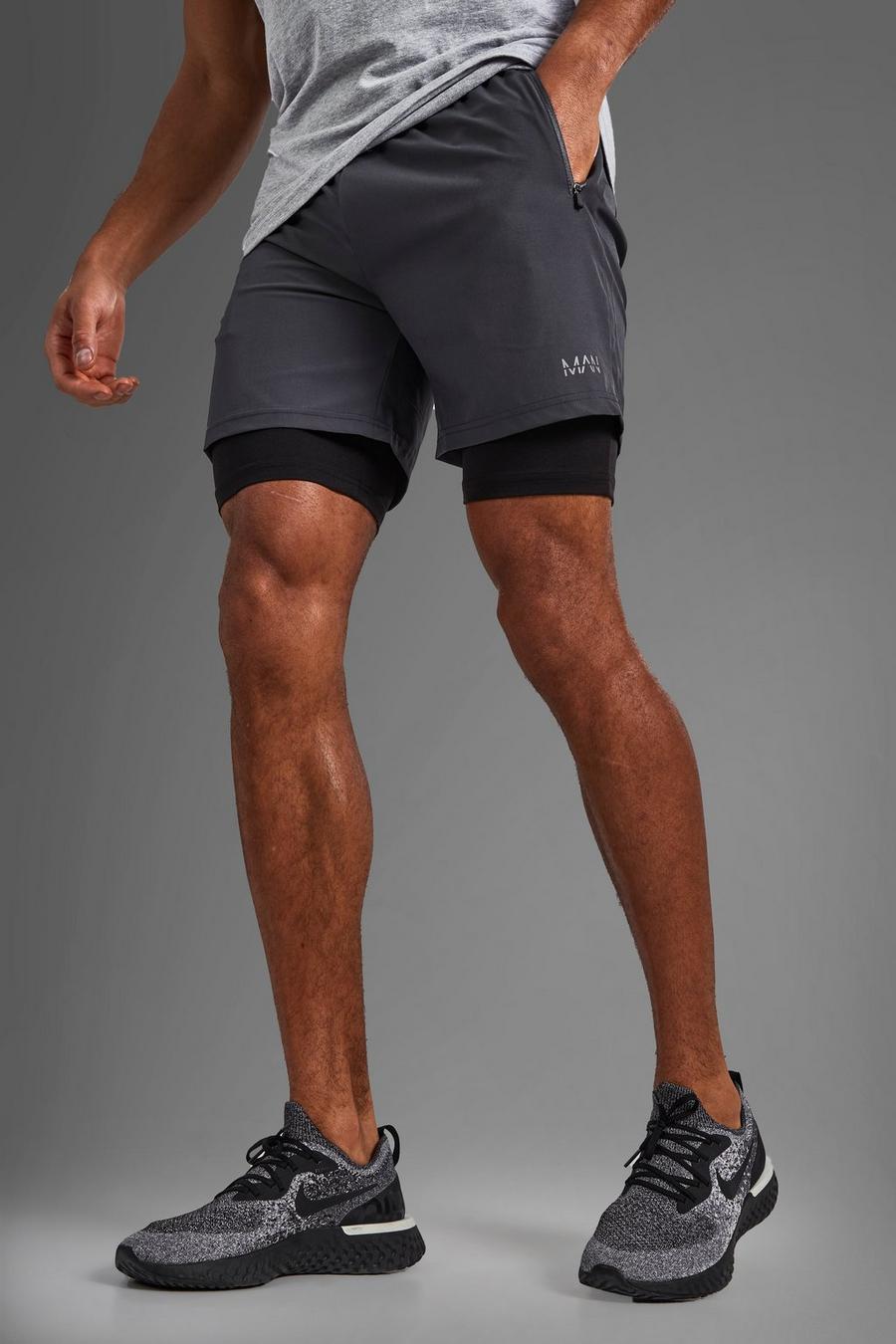 Charcoal Man Sportieve 2-In-1 Shorts image number 1