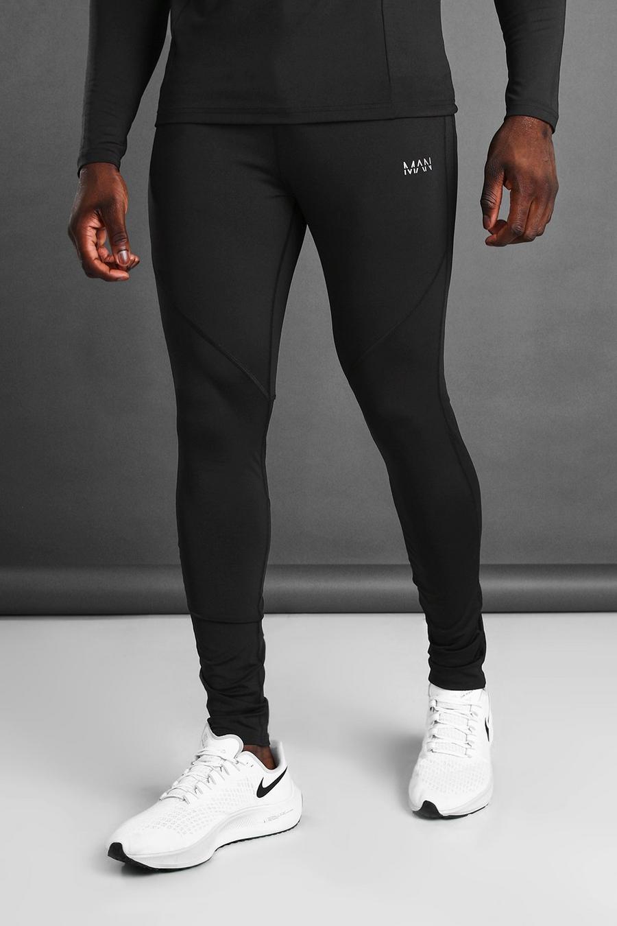 Black MAN Active Skinny Fit Jogger With Ankle Zips image number 1