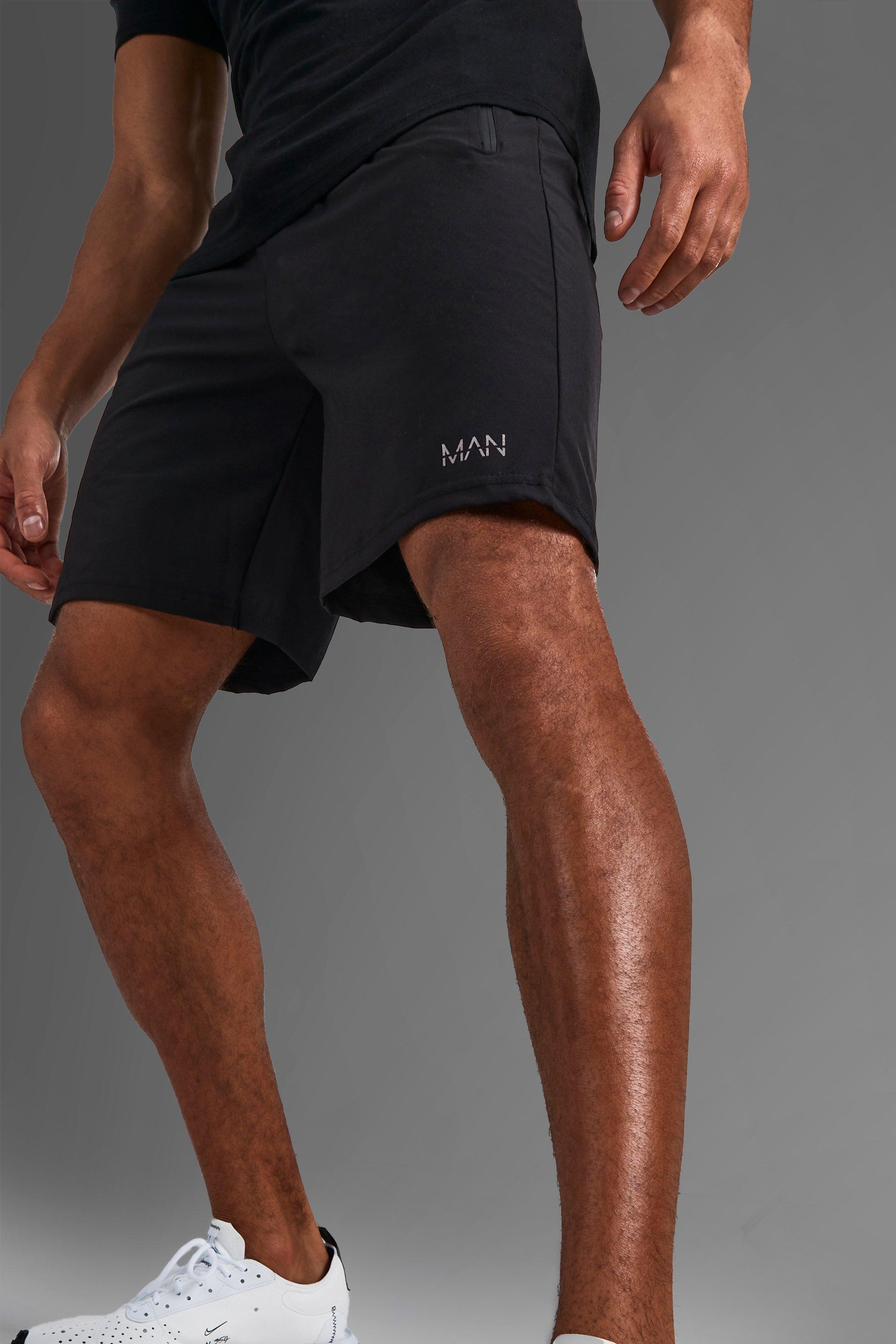 Man Active Gym Zip Pocket Regular Fit 5inch Shorts boohoo IE